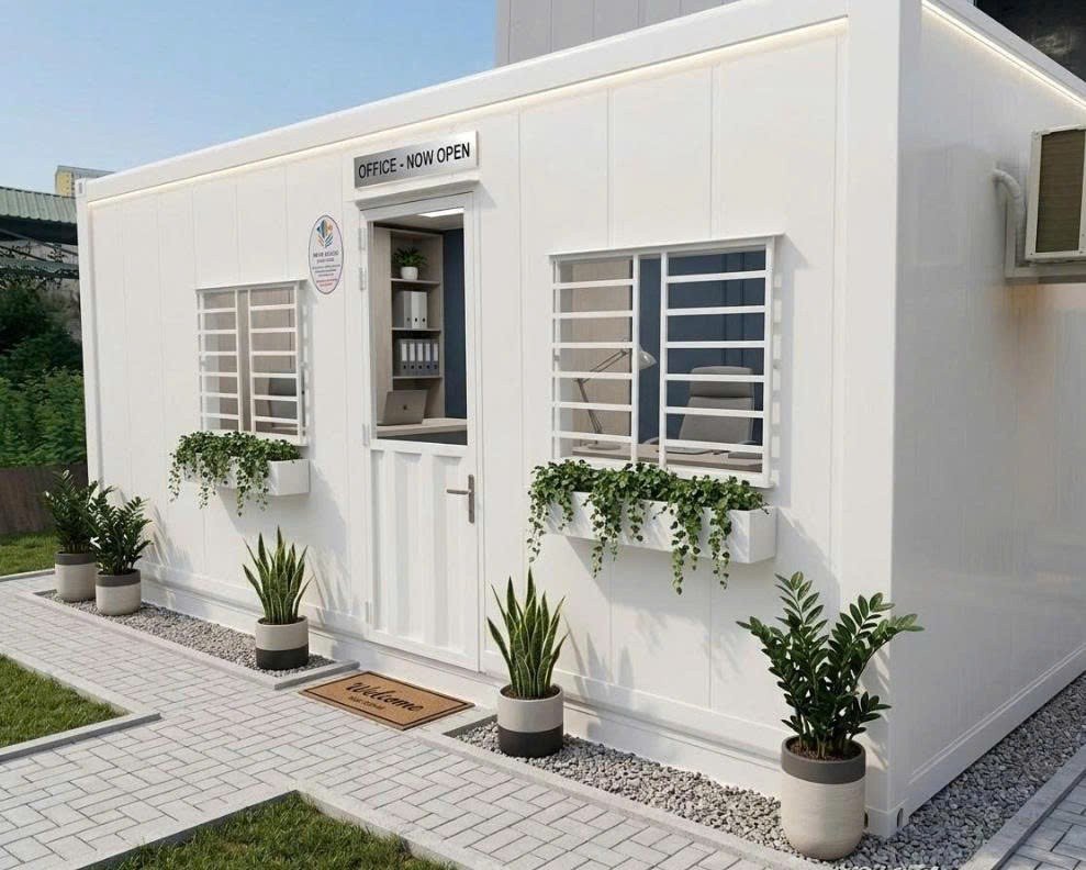 Container Văn Phòng 20 Feet Trắng Có Toilet